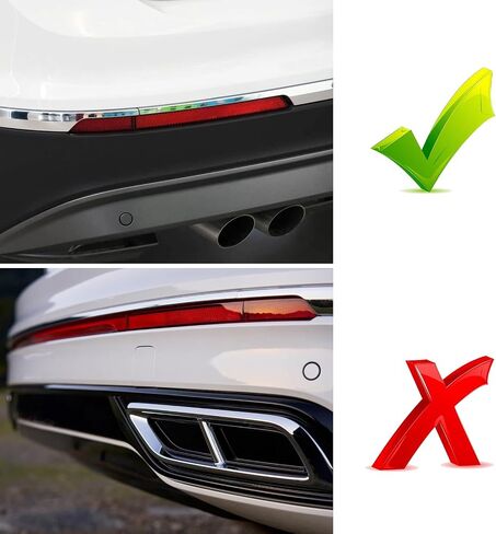 Compatible with Volkswagen Tiguan Rear Bumper Reflector 2018-2021,Left Driver & Right Passenger Side Red Marker Trim for 5NA945106A,5NA945105A,Tiguan Back Reflector Light W/O Bulb Replacement in Kuwait