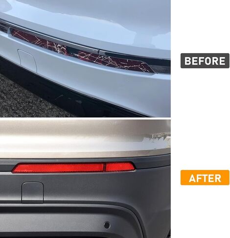 Compatible with Volkswagen Tiguan Rear Bumper Reflector 2018-2021,Left Driver & Right Passenger Side Red Marker Trim for 5NA945106A,5NA945105A,Tiguan Back Reflector Light W/O Bulb Replacement in Kuwait