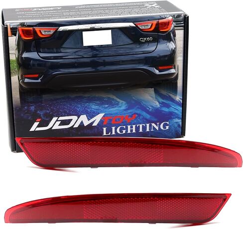 ijdmtoy oe-spec red lens repper repper repatements متوافقة مع Infiniti 2016-2020 QX60 SUV in Saudi Arabia