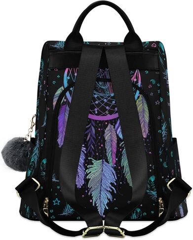 Dreamcatcher Print Travel Backpack for Women, Small Lightweight Anti Theft Backpack Purse Casual Daypack for Commute Daily in Saudi Arabia