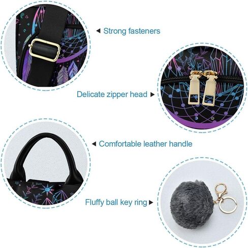 Dreamcatcher Print Travel Backpack for Women, Small Lightweight Anti Theft Backpack Purse Casual Daypack for Commute Daily in Saudi Arabia