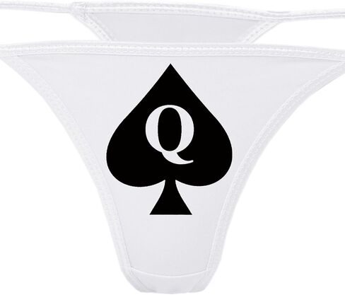 Knaughty Knickers - Queen of Prosades White Thong Intonder - QOFS سراويل داخلية لمحبي بي بي سي - س من زوجة الساخنة in Kuwait