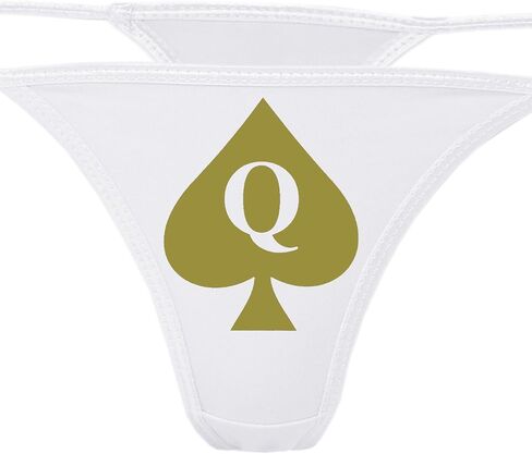 Knaughty Knickers - Queen of Prosades White Thong Intonder - QOFS سراويل داخلية لمحبي بي بي سي - س من زوجة الساخنة in Kuwait