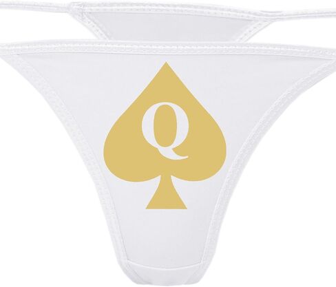 Knaughty Knickers - Queen of Prosades White Thong Intonder - QOFS سراويل داخلية لمحبي بي بي سي - س من زوجة الساخنة in Kuwait