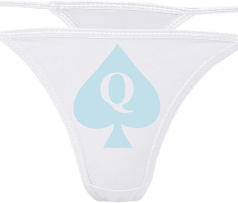 Knaughty Knickers - Queen of Prosades White Thong Intonder - QOFS سراويل داخلية لمحبي بي بي سي - س من زوجة الساخنة in Kuwait