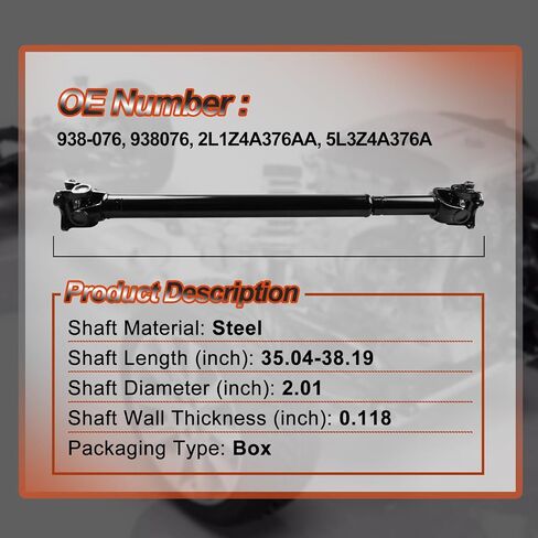 2L1Z4A376AA Front Complete Drive Shaft Prop Shaft Driveshaft Assembly Compatible with Ford F-150 F150 2004-2008, Expedition 2003-2006, 4WD, 4.2L 4.6L 5.4L, Replace OE 2L1Z4A376AA, 5L3Z4A376A, 938076 in Saudi Arabia