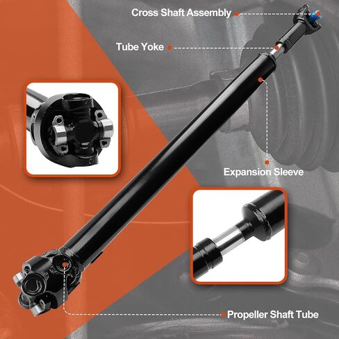 Front Complete Drive Shaft Prop Shaft Driveshaft Assembly Compatible with Jeep TJ, Wrangler 1997 L6 4.0L, Manual Transmission,5-Speed, Replace OE 65-9766, 659766 in Kuwait