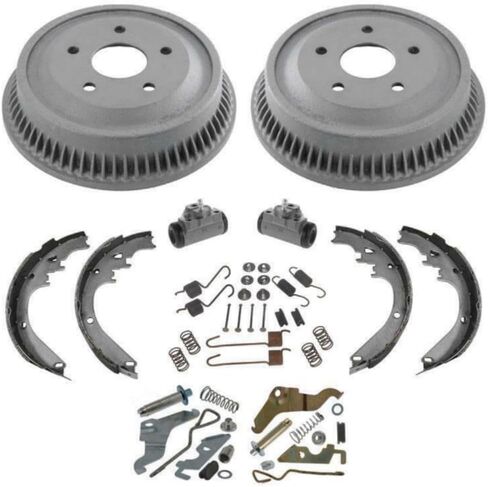 الطبول الخلفية أحذية الفرامل أحذية العجلات طقم الربيع ل Dodge لـ RAM 1500 1994-1999 CAB الطاقم الموسع غير ASBESTOS المواد العضوية 1408-25593 1CRLH7208 162532 in Kuwait