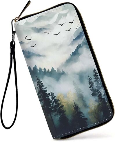 Womens Wallet, Large Capacity RFID Blocking PU Leather Wristlet Wallets for Women Ladies Men Credit Card Holder Zipper Wallet Phone Holder Clutch Travel Purse, Art Moon Sun Star in Kuwait