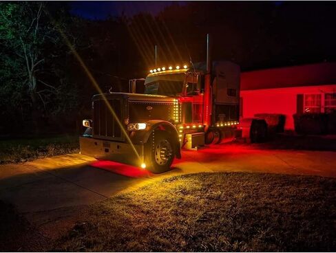 ضوء البطيخ الزجاجي ، عدسة صافية مع مدي الفولاذ المقاوم للصدأ LED Amber Turn Marker Light ، ل Freightliner Kenworth Peterbilt in Kuwait