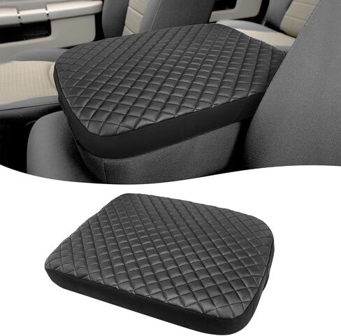KBH Center Console Armrest Cover for 2002-2012 Dodge Ram 1500 2500 3500, Vinyl Leather, Middle Console Lid Protector Accessories, Anti-Scratch, Black (Fits Jump Seat Console Only) in Saudi Arabia