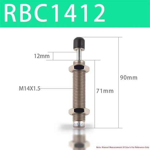 RBC 1412 Hydraulic Damper Pneumatic Oil Pressure Shock Absorber Adjustable Pneumatic Hydraulic Buffer 1Pcs in Saudi Arabia