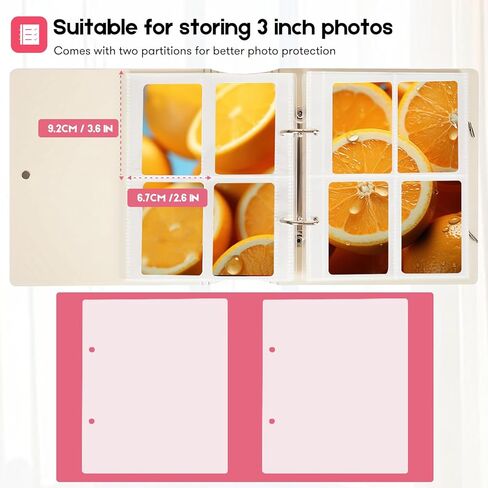 200 Pockets Photo Album for Fujifilm Instax Mini 11 12 9 8+ 8 7+ LiPlay Film, Photocard Binder for Polaroid SnapTouch PIC-300 Z2300 Photo Printer, 2x3 Photo Book for Kpop Card (Pink) in Kuwait