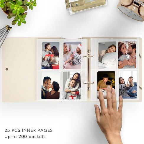 200 Pockets Photo Album for Fujifilm Instax Mini 11 12 9 8+ 8 7+ LiPlay Film, Photocard Binder for Polaroid SnapTouch PIC-300 Z2300 Photo Printer, 2x3 Photo Book for Kpop Card (Pink) in Kuwait