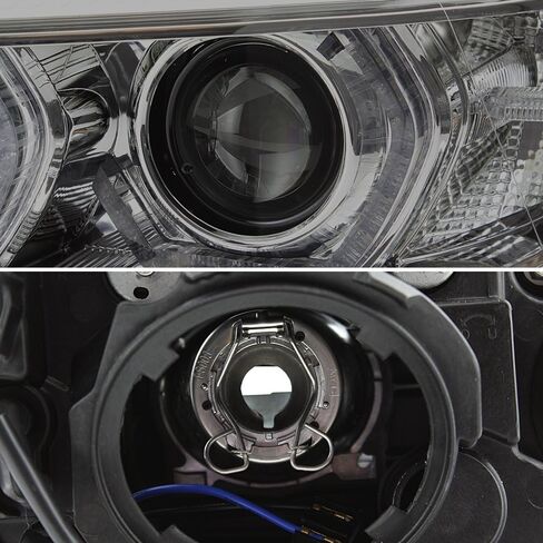 AKKON-ل BMW F30 3-Series 4 أبواب سيدان الحافة السوداء المصنع الهالوجين نوع مزدوج U-HALO حلقة LED المصابيح الأمامية in Kuwait
