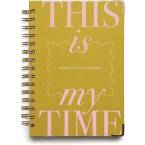 DesignWorks Ink 6.2" x 8.3" Undated 13 Month Weekly Planner, Geo Checks