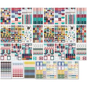 Planner Stickers for Adults - 1400+ Daily Planner Stickers and Accessories, Calendar Stickers for Adults Planner Aesthetic (24 Pack)