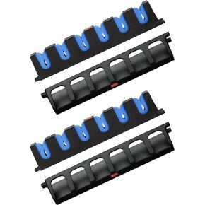 Vertical Fishing Rod Holders Wall-Mounted – Simple Deluxe Fishing Rod Rack, Great Fishing Pole Holder and Rack for Garage, Fishing Pole Holders Up to 6 Rods or Combos in 13.6 Inches, 2 Pairs Blue