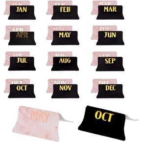 24pcs Monthly Tab Stickers, Adhesive Planner Month Tabs Labels Calendar Index Tabs Stickers for Journal Notebook Agendas Office School Home Supplies