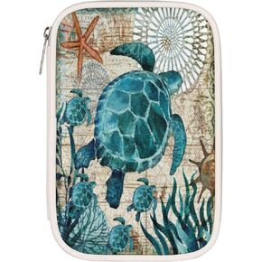 مقلمة على شكل سلحفاة بحر المحيط ذات سعة كبيرة، حقيبة أقلام رصاص، حقيبة أقلام قرطاسية متعددة الوظائف، حقيبة فرشاة مكياج لمكتب المدرسة in Kuwait