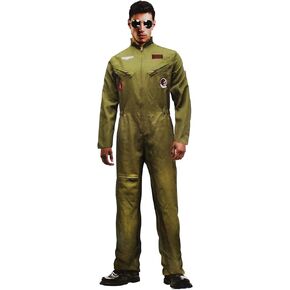 Air Force Pilot Flight Suit Men's Costume X-Large 46-48 Brown