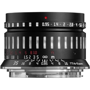 TTArtisan 35mm F0.95 APS-C Manual Fixed Camera Lens for Canon RF-Mount Camers R7、R10, APS-C Model：EOS R、RP、R5、R5C、R6、R6ii