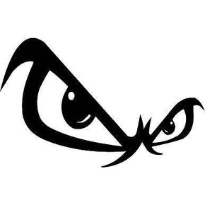 ملصقات الفينيل NO FEAR ANGRY EYES، رمز 5.5 بوصة، ملصق مزخرف للسيارات، أجهزة الكمبيوتر اللوحية، أجهزة الكمبيوتر المحمول، لوح التزلج - أسود in Kuwait