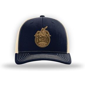 قبعة سائق الشاحنة إنجل كحلي وكاكي 112 من ريتشاردسون سبورتس رقعة جلدية على شكل سمكة أبو شراع in Kuwait