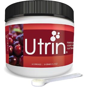 UTRIN - دعم المسالك البولية للقطط والكلاب - التوت البري ثنائي المفعول وD-مانوز - لصحة المثانة الطبيعية، وسلس البول، والتهاب المسالك البولية المتكررة، 60 حصة