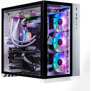 Velztorm Lux Gaming & Entertainment Desktop PC (AMD Ryzen 9 5950X 16-Core, 16GB RAM, 512GB PCIe SSD + 1TB HDD (3.5), GeForce RTX 4070 Super 12GB, WiFi, White, Win 10 Home)