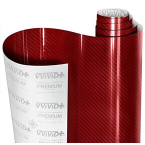 VViViD Epoxy Gloss Carbon Fiber Red demon Vinyl Wrap Film Roll (1ft x 5ft) Interior Use Only