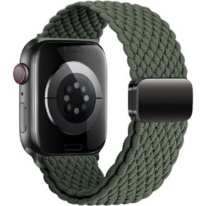Magnetic Braided for Apple Watch Band 41mm 40mm 45mm 44mm Ultra/2 49mm 38mm 42mm Women/Men,Stretchy Elastic Nylon Sport Loop Strap for Apple Watch Bands series 9 8 7 6 5 4 3 2 se se 2nd 40 44 41 45 mm,iWatch Bands