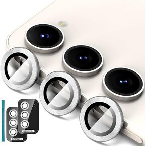 Suoman for Samsung Galaxy S23/ S23 Plus Camera Lens Protector,Tempered Glass Camera Lens Protector Cover for Samsung Galaxy S23/ S23 Plus 5G 6.1 Inch [Metal CD Lines] - CD - Black