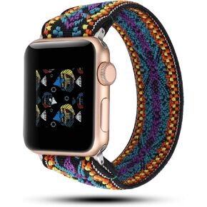 YOSWAN Stretchy Loop Strap Compatible for Apple Watch Band 41mm 40mm 38mm iWatch Series SE/7/6/5/4/3/2/1 Stretch Elastics Wristbelt