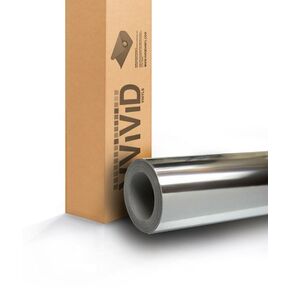 VViViD Gloss Chrome Silver Vinyl Wrap Adhesive Film Roll Air Release DIY Decal Sheet (12 Inch x 60 Inch)