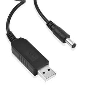 USB to 9V Step Up Cable Cord, DC 5V to DC 9V Voltage Power Supply Cable with DC Jack 5.5 x 2.1mm for Fan, Table Lamp, Piano Keyboard, Bluetooth Audio, Wireless Router, Speakers (4.9ft)