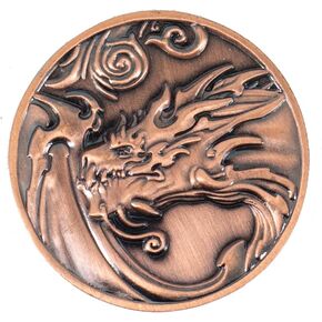 Dragon D2 Coin - Antique Bronze Color
