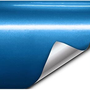 VViViD Liquid Metal Aqua Blue Vinyl Wrap Roll Automotive Air-Release Adhesive DIY Decal Sheet (0.5ft x 5ft)