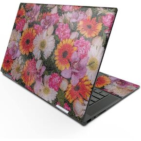 MightySkins Glossy Glitter Skin Compatible with HP Envy x360 15" (2022) - Watered Flowers | Protective Durable High-Gloss Glitter Finish | Easy to Apply Remove and Change Styles | Made in The USA