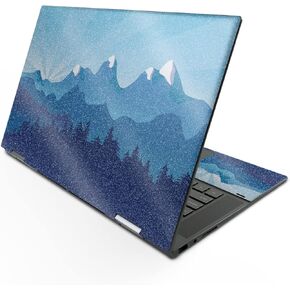 MightySkins Glossy Glitter Skin Compatible with HP Envy x360 15" (2022) - Blue Mountains | Protective, Durable High-Gloss Glitter Finish | Easy to Apply, Remove, and Change Styles | Made in The USA