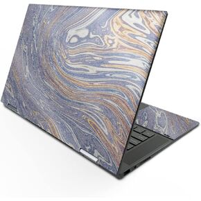 MightySkins Glossy Glitter Skin Compatible with HP Envy x360 15" (2022) - Liquid Silver | Protective, Durable High-Gloss Glitter Finish | Easy to Apply, Remove, and Change Styles | Made in The USA