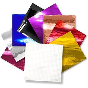 VViViD Deco65 Multi-Color Gloss Chrome Permanent Adhesive Craft Vinyl Bundle Including 12" x 24" Roll of Transfer Paper (3 Color Chrome Pack 1ft x 5ft)