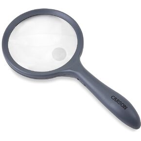 Carson LED 1.5x Lighted Hand Held 5.0'' Magnifier with 4.5x Spot Lens (SV-55GL)