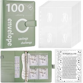 100 Envelopes Money Saving Challenge, 100 Day Challenge Money Saving Binder, A5 Money Saving Challenge Book Easy and Fun Way to Save $5,050
