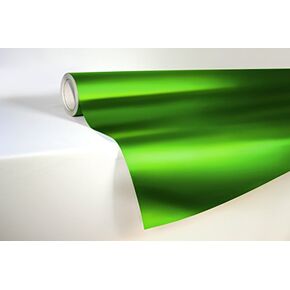 VViViD Green Satin Chrome Metallic Finish Vinyl Wrap Film Roll 1 Foot x 5 Feet Decal Sheet DIY Easy to Use Air-Release Adhesive