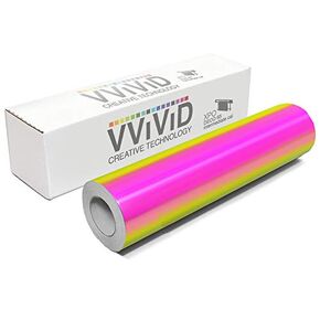 VViViD DECO65 High Gloss Unicorn Blue-to-Purple Opal Holographic Adhesive Craft Vinyl Roll for Die-Cutter and Plotting Machines (5ft x 12")