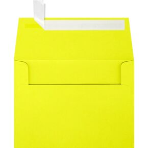 LUXPaper A6 Invitation Envelopes | Peel & Press | 4 3/4" x 6 1/2" | Citrus Yellow | 80lb. Text | 50 Qty
