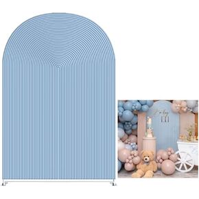 KONPON Pink Ripples Arched Frame Fabric Cover for Birthday Partied Double-Sided Stretchy Chiara Backdrops Arched Wall Stands Covers Arch Backdrop Cover 2.5x6ft