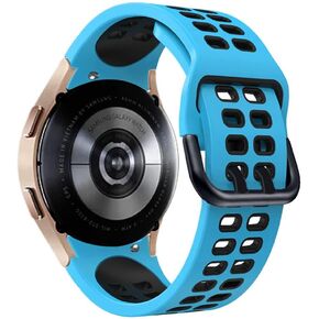 Replacement Bands Compatible with Samsung Galaxy Watch 5 40mm 44mm / Watch 5 Pro 45mm / Watch 4 40mm 44mm / Watch 4 Classic 42mm 46mm Bands, Silicone Adjustable Classic Accessory Wristband Fitness Straps for Women Men