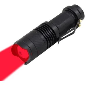 Scalable Blue LED 3 Mode Long Range Blue Beam Blue Light Flashlight, Blue LED Flashlight Blue Flashlight Torch with Blue Light Blue LED for Night Fishing and Outdoor Activities-Black House